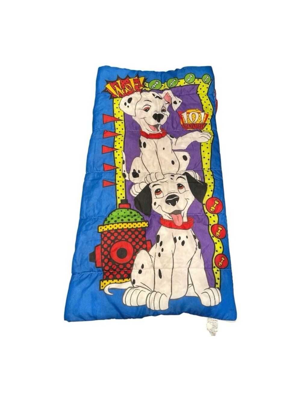 Walt Disney's 101 Dalmatians Child's Slumber Sleeping Bag 30"x57" Vintage 90s